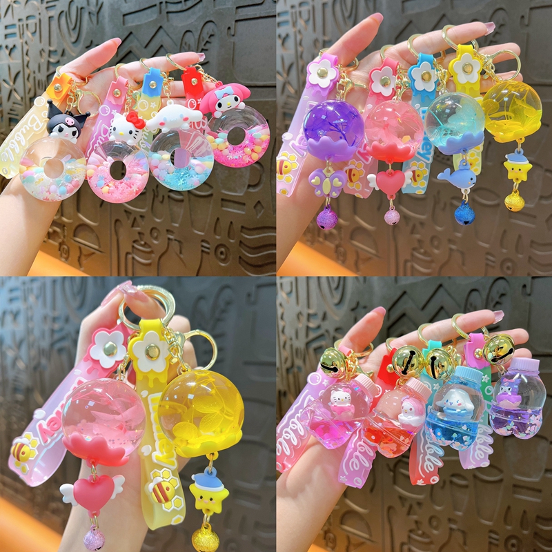 wholesale liquid keychain  in stock 