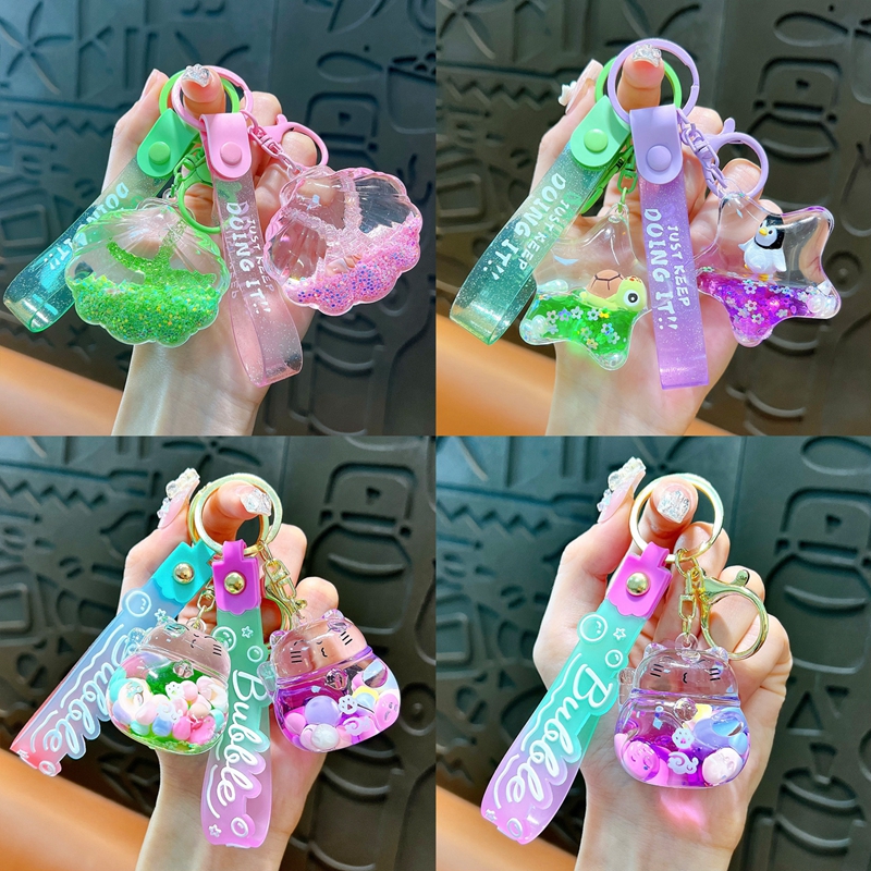 wholesale liquid keychain free ship 